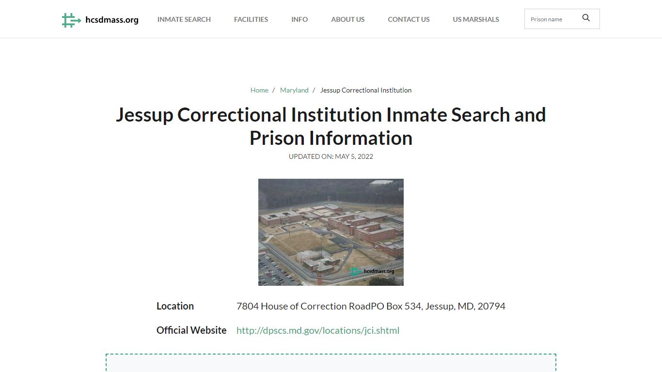 Jessup Correctional Institution Inmate Search, Visitation ...